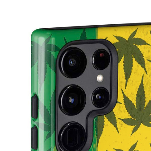 Marijuana Rasta Pattern Galaxy S25 Ultra Impact Case