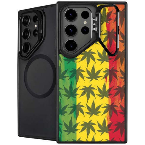 Marijuana Rasta Pattern Galaxy S25 Ultra Kickstand Case