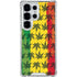 Marijuana Rasta Pattern Galaxy S25 Ultra Clear Case