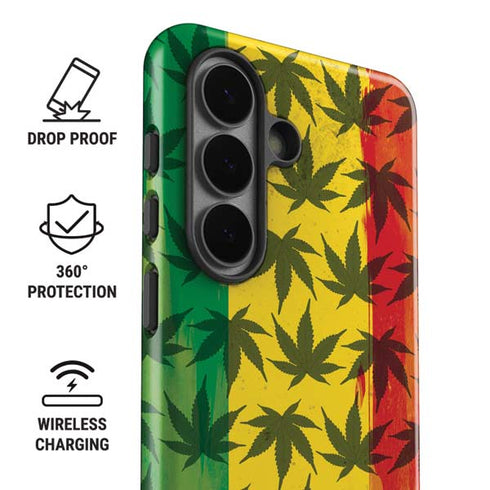 Marijuana Rasta Pattern Galaxy S26 Impact Case