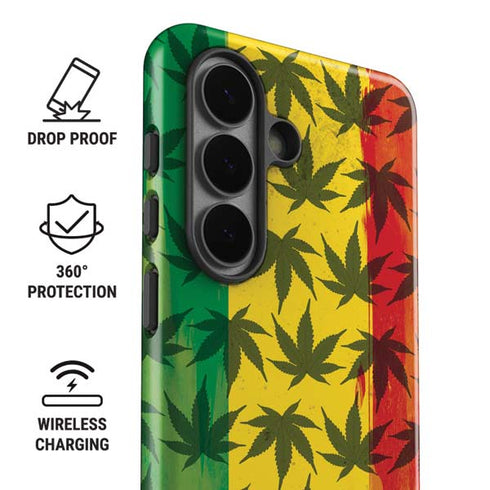 Marijuana Rasta Pattern Galaxy S26 Plus Impact Case