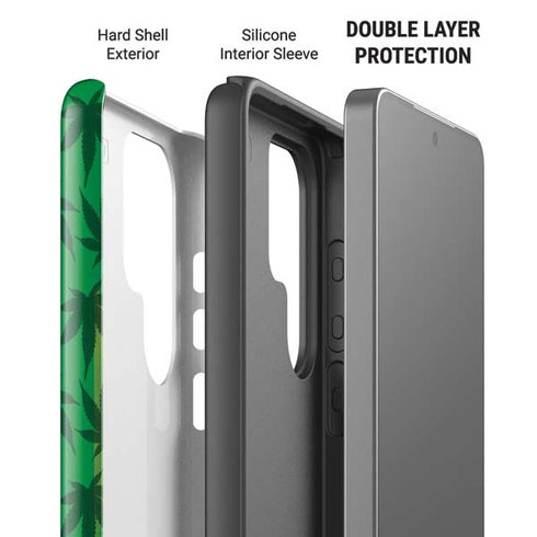 Marijuana Rasta Pattern Galaxy S26 Ultra Impact Case