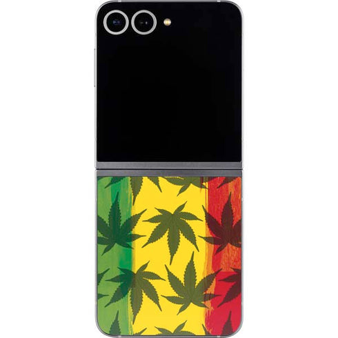 Marijuana Rasta Pattern Galaxy Z Flip6 Skin