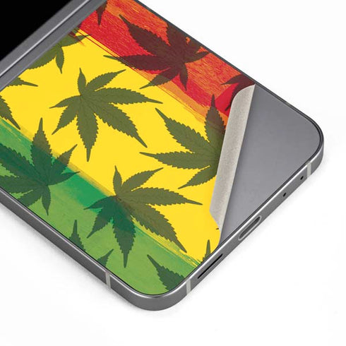 Marijuana Rasta Pattern Galaxy Z Flip6 Skin