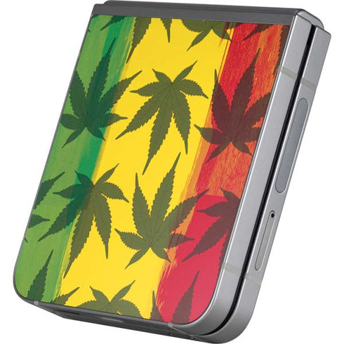 Marijuana Rasta Pattern Galaxy Z Flip6 Skin