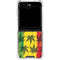 Marijuana Rasta Pattern Galaxy Z Flip6 Clear Case
