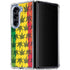 Marijuana Rasta Pattern Galaxy Z Fold5 5G Clear Case