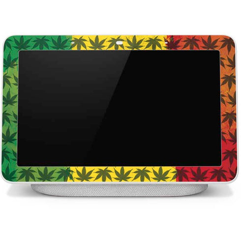 Marijuana Rasta Pattern Google Home Hub Skin