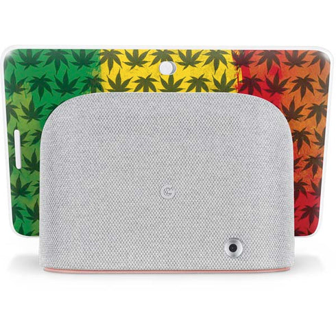 Marijuana Rasta Pattern Google Home Hub Skin