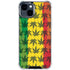 Marijuana Rasta Pattern iPhone 15 Clear Case