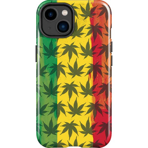 Marijuana Rasta Pattern iPhone 15 Impact Case