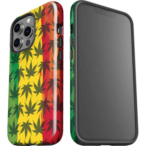 Marijuana Rasta Pattern iPhone 15 Pro Impact Case