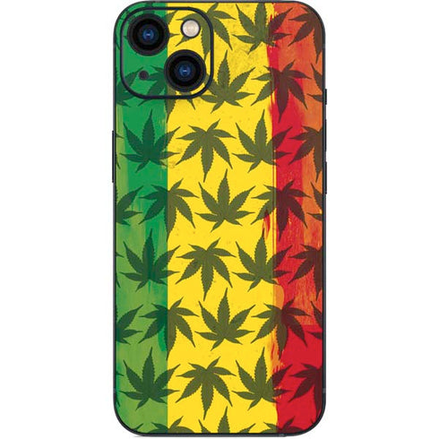 Marijuana Rasta Pattern iPhone 15 Skin