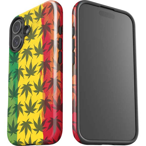 Marijuana Rasta Pattern iPhone 16 Impact Case