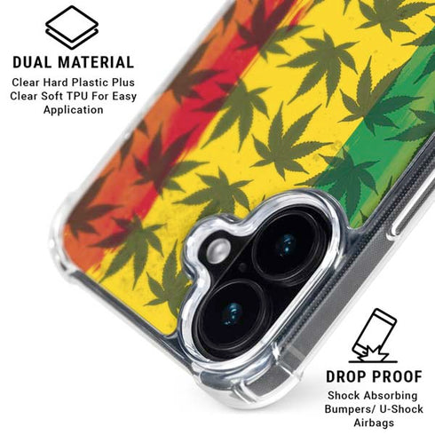Marijuana Rasta Pattern iPhone 16 MagSafe Case