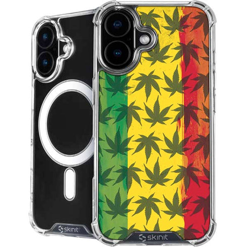 Marijuana Rasta Pattern iPhone 16 Plus MagSafe Case