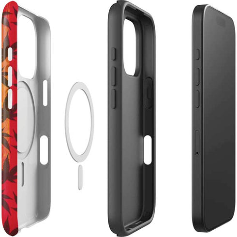 Marijuana Rasta Pattern iPhone 16 Pro Magsafe Impact Case