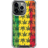 Marijuana Rasta Pattern iPhone 16 Pro Max Clear Case