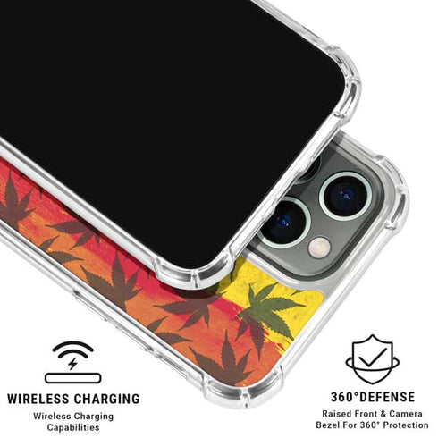 Marijuana Rasta Pattern iPhone 16 Pro Max Clear Case