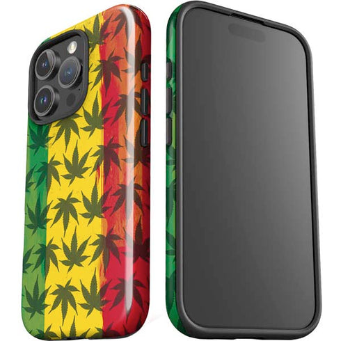 Marijuana Rasta Pattern iPhone 16 Pro Max Impact Case