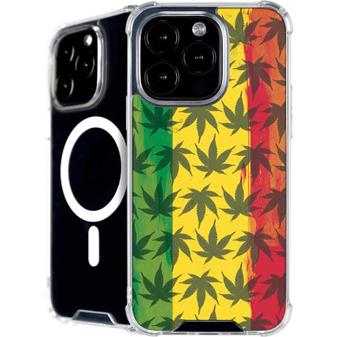 Marijuana Rasta Pattern iPhone 16 Pro Max MagSafe Case