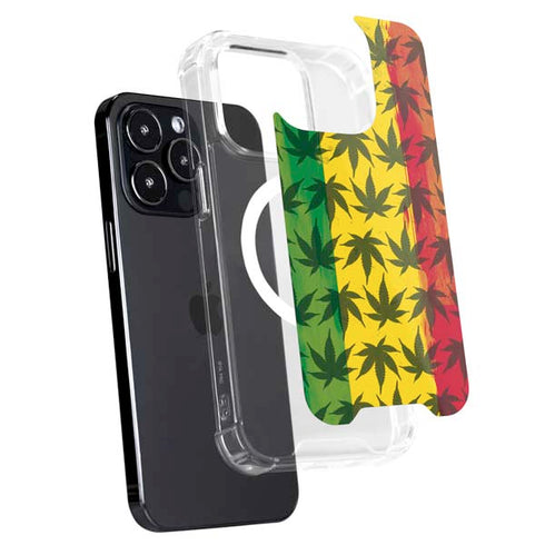 Marijuana Rasta Pattern iPhone 16 Pro Max MagSafe Case
