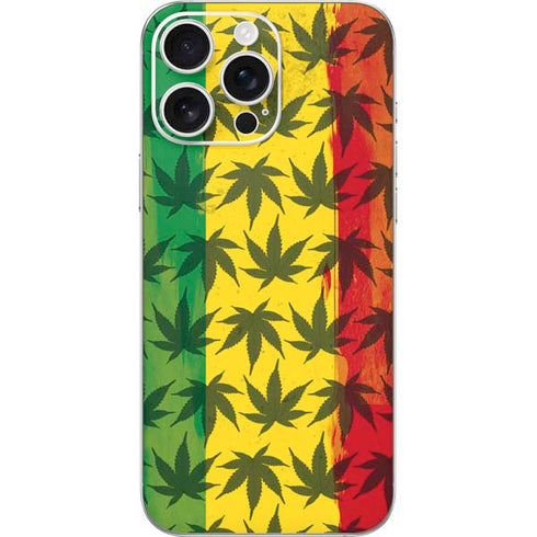 Marijuana Rasta Pattern iPhone 16 Pro Max Skin