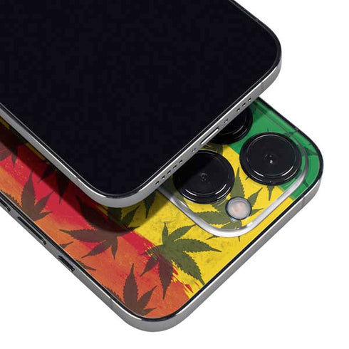 Marijuana Rasta Pattern iPhone 16 Pro Skin