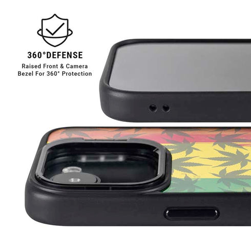 Marijuana Rasta Pattern iPhone 16e Kickstand Case