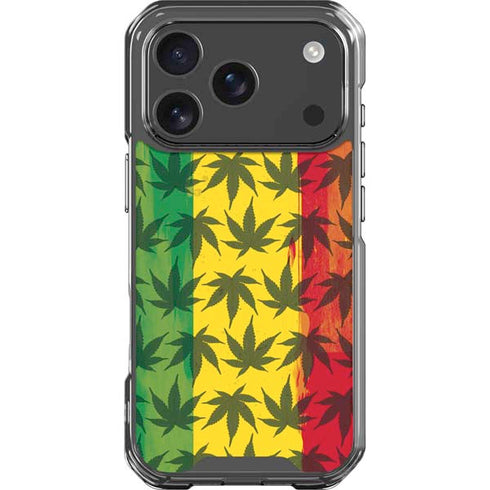 Marijuana Rasta Pattern iPhone 18 Pro Clear Case
