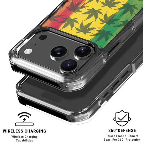 Marijuana Rasta Pattern iPhone 18 Pro Clear Case
