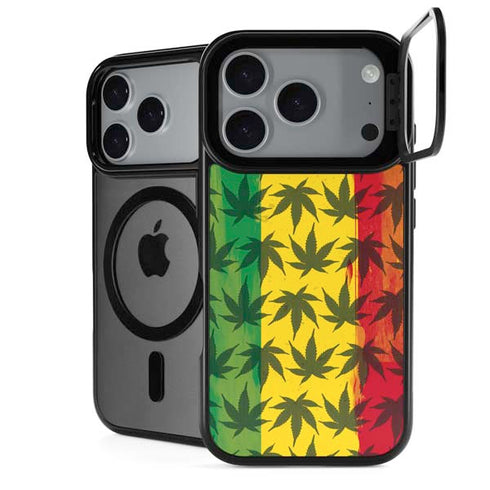 Marijuana Rasta Pattern iPhone 18 Pro Kickstand Case