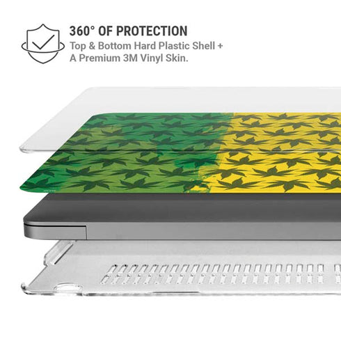 Marijuana Rasta Pattern MacBook Pro 14in (2021-24) Case plus Skin