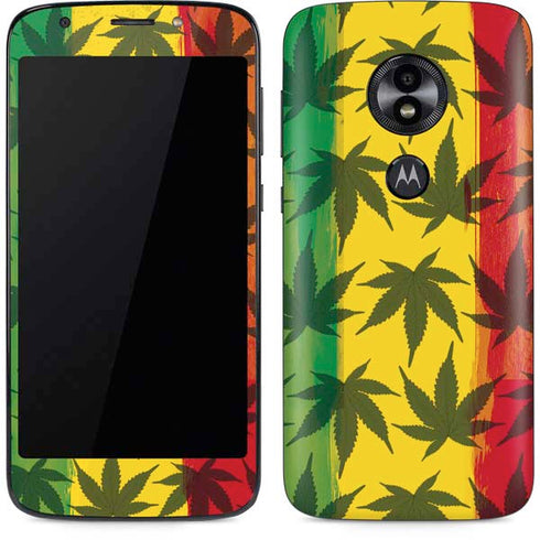 Marijuana Rasta Pattern Moto E5 Play Skin