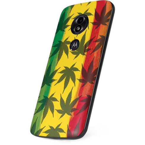 Marijuana Rasta Pattern Moto E5 Play Skin