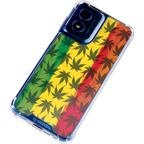 Marijuana Rasta Pattern Moto G 5G (2024) Clear Case
