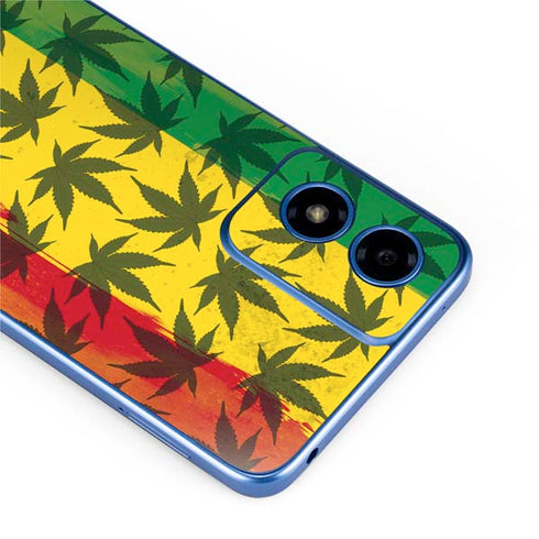 Marijuana Rasta Pattern Moto G Play 4G (2024) Skin
