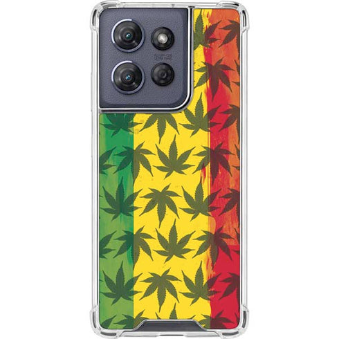 Marijuana Rasta Pattern Moto G Play 5G (2025) Clear Case