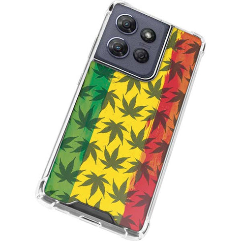 Marijuana Rasta Pattern Moto G Play 5G (2025) Clear Case