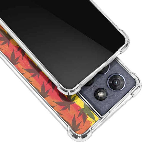 Marijuana Rasta Pattern Moto G Power 5G (2025) Clear Case