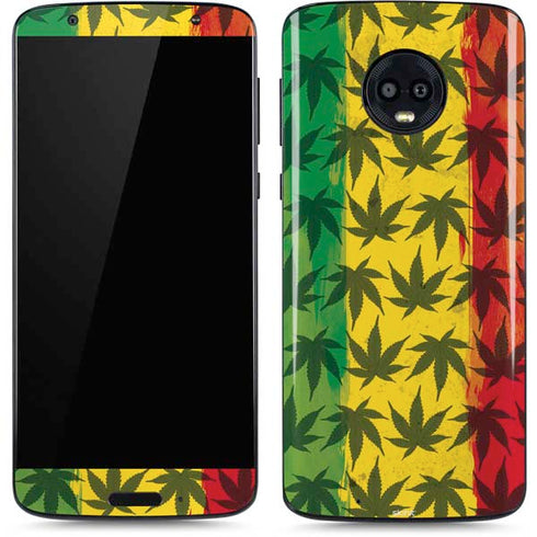 Marijuana Rasta Pattern Moto G6 Skin