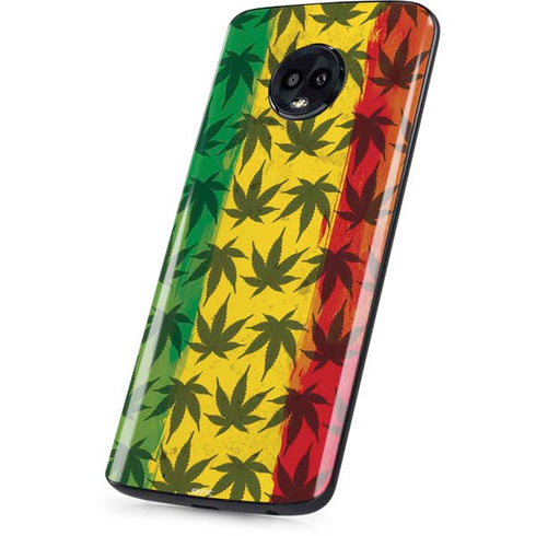 Marijuana Rasta Pattern Moto G6 Skin