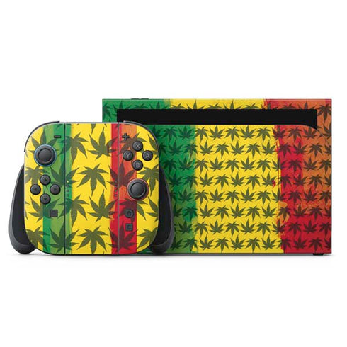 Marijuana Rasta Pattern Nintendo Skins