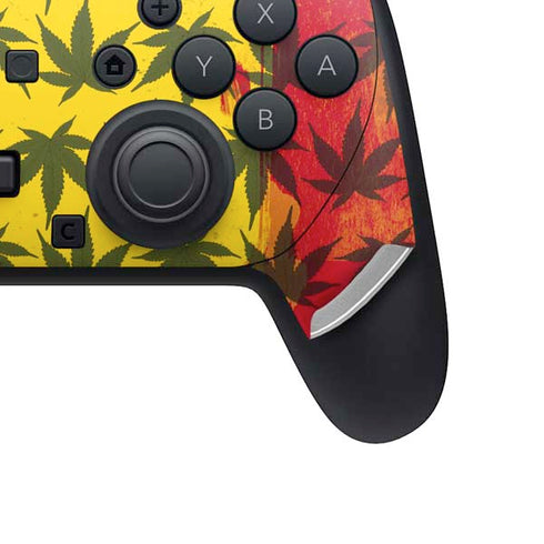 Marijuana Rasta Pattern Nintendo Switch 2 (2025) Pro Controller Skin