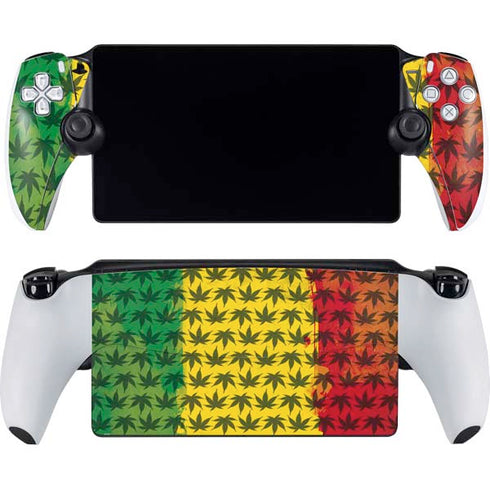 Marijuana Rasta Pattern PlayStation Portal Remote Player Skin