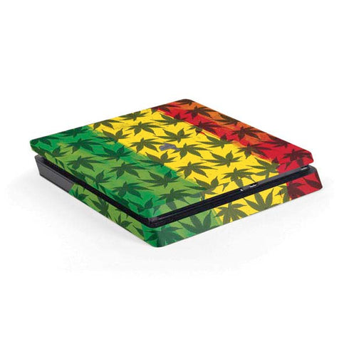 Marijuana Rasta Pattern PS4 Slim Skin