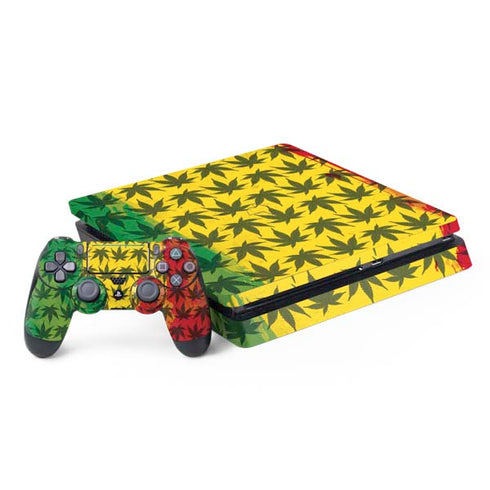 Marijuana Rasta Pattern PlayStation PS4 Skins