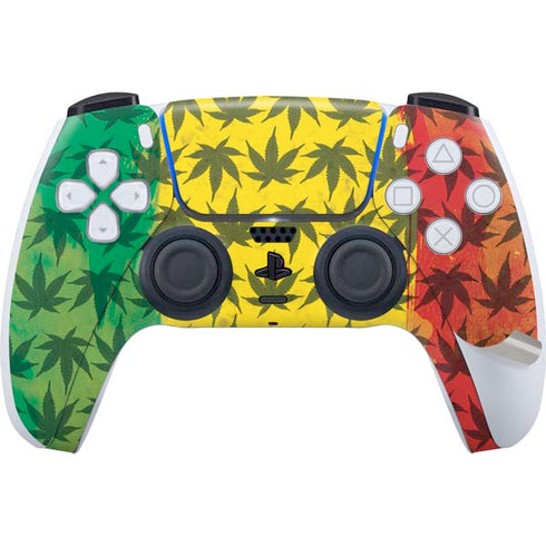 Marijuana Rasta Pattern PS5 Pro Bundle Skin