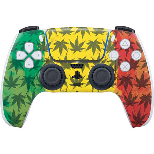 Marijuana Rasta Pattern PlayStation PS5 Skins