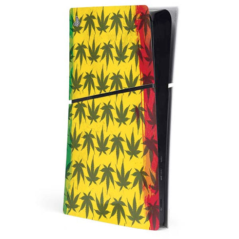 Marijuana Rasta Pattern PlayStation PS5 Skins